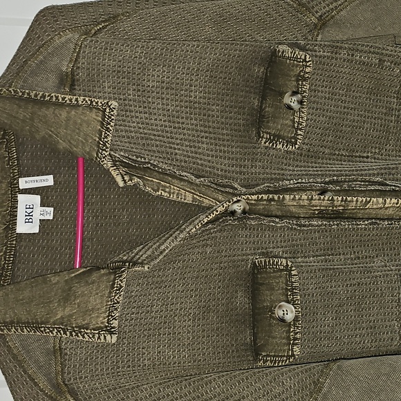 Womens used like new green mineral wash BKE shacket/shirt top. Sz xlg - Picture 3 of 9